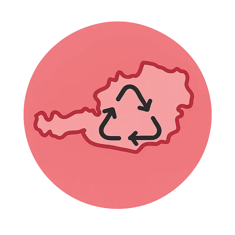 Klimafeld-Illustration: regionale Kreislaufwirtschaft in Österreich